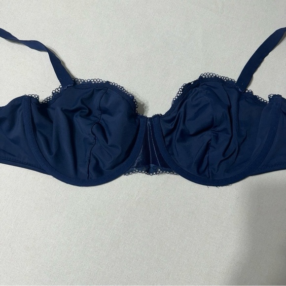 Soma Embraceable Lace Balconette Bra Navy Blue 38DD - Picture 8 of 9